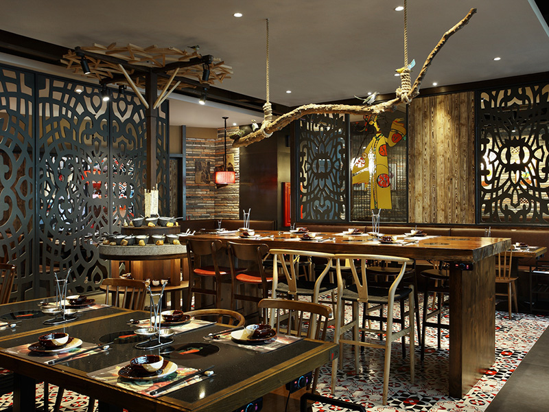 現代新中式火鍋店裝修設計效果圖