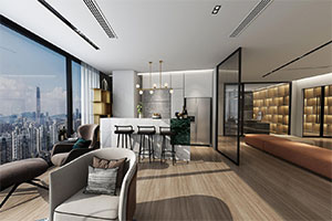 中型現(xiàn)代辦公室裝修設(shè)計全景案例