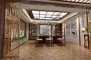 160方新中式老總辦公室裝修設(shè)計全景案例