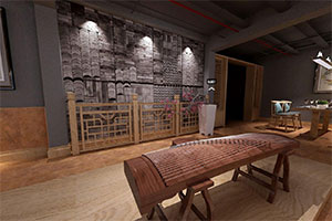 新中式大型餐廳裝修設(shè)計全景圖